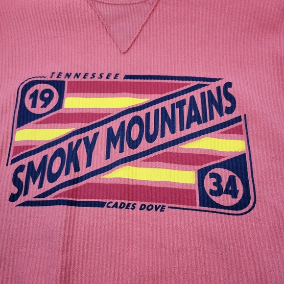 Unwind By League Smoky Mountains TennesseeRibbed Sweatshirt Size Large - Picture 6 of 15